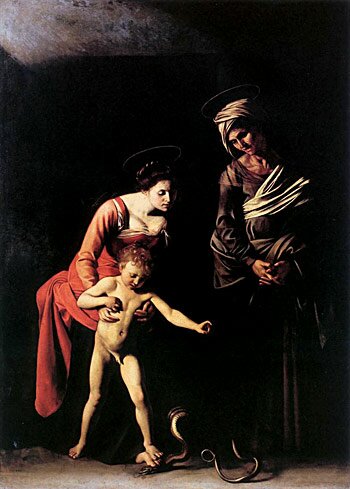 Madonna de los Palafreneros. 1605-06. Caravaggio. Galería Borghese.